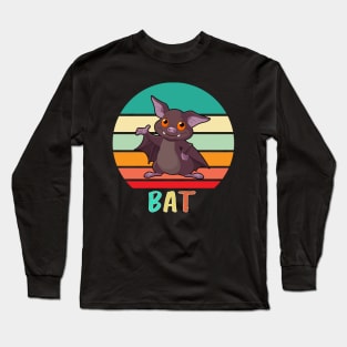 Vintage Retro Bat Long Sleeve T-Shirt